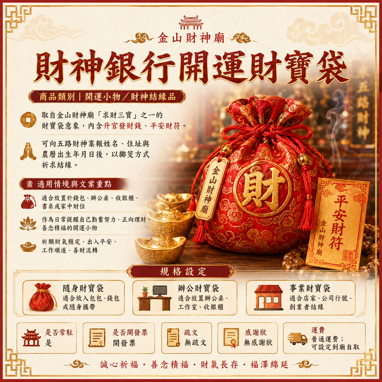 財神銀行開運財寶袋